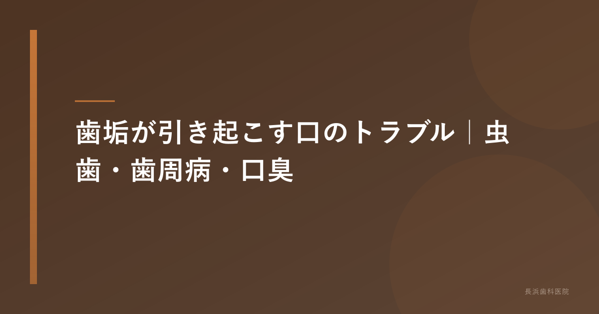 歯垢が引き起こす口のトラブル|虫歯・歯周病・口臭