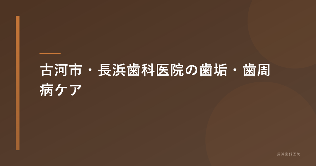 古河市・長浜歯科医院の歯垢・歯周病ケア