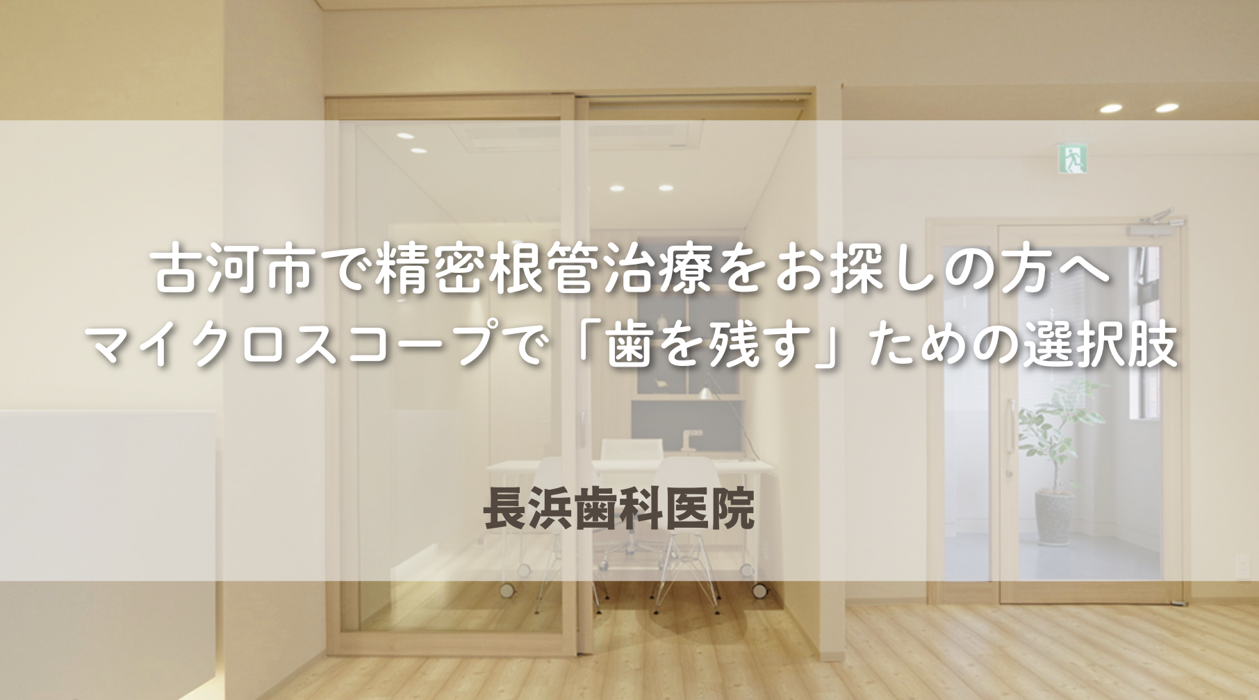 古河市で精密根管治療をお探しの方へ|マイクロスコープで「歯を残す」ための選択肢